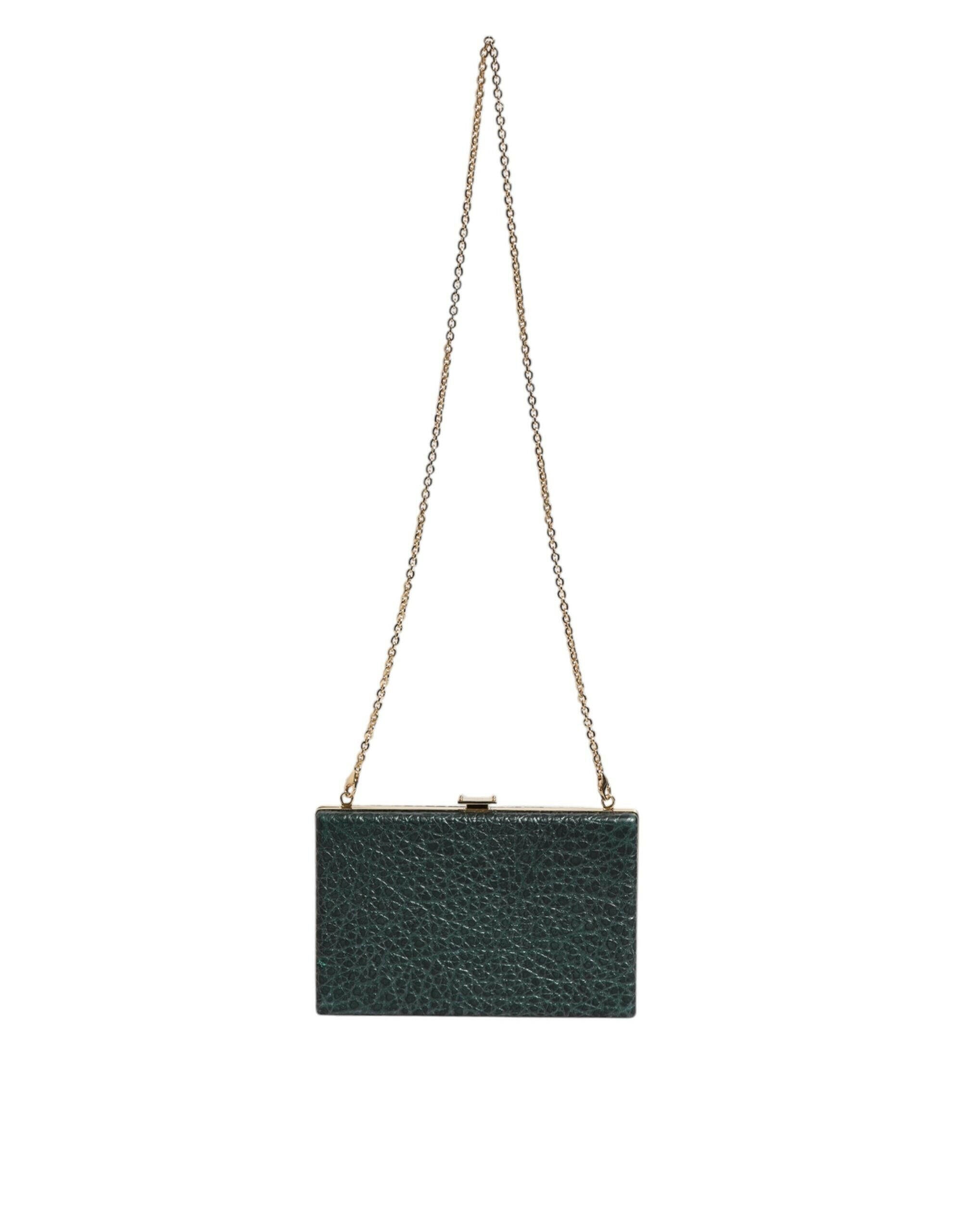 Dolce & Gabbana Black Leather Clutch Evening Crossbody Bag Dolce & Gabbana