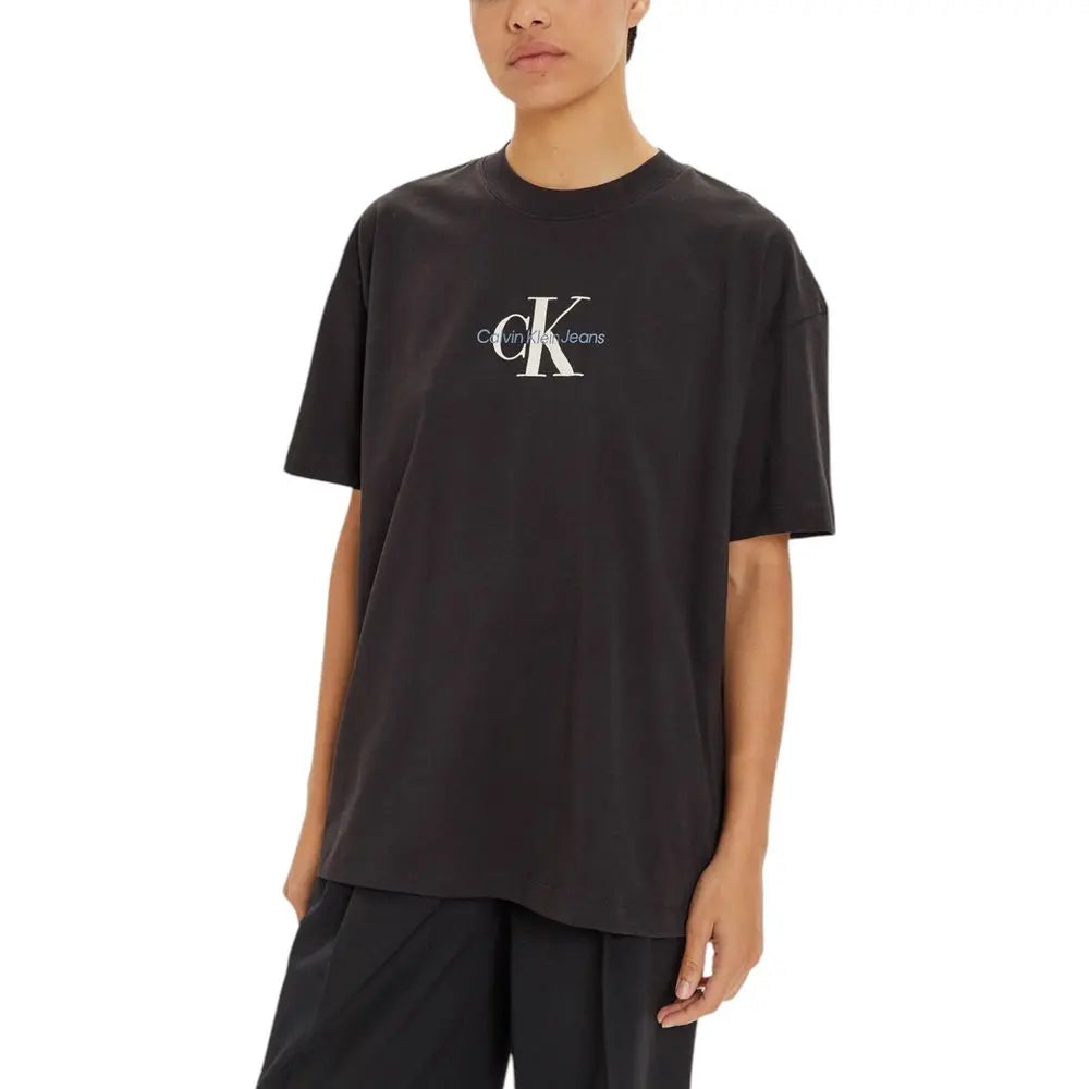 Calvin Klein Jeans Black Cotton T-Shirt Calvin Klein Jeans