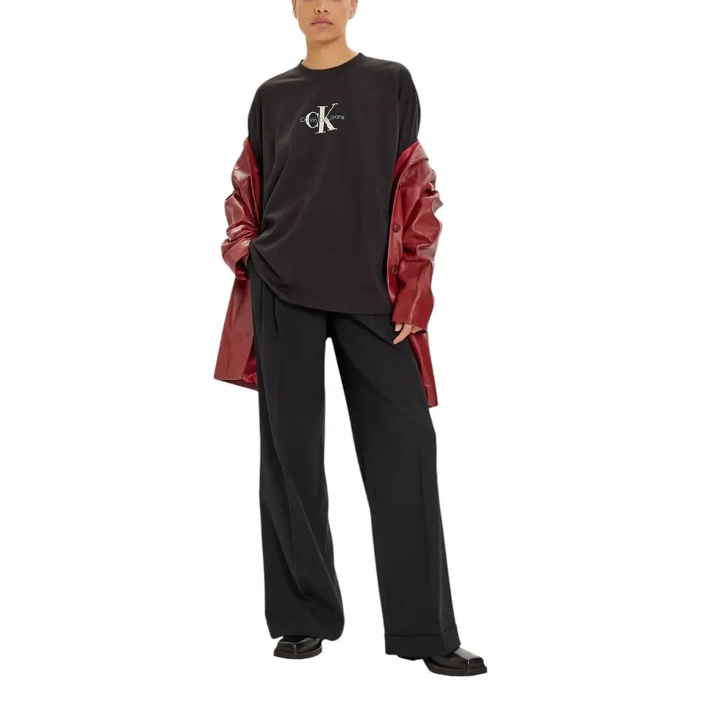 Calvin Klein Jeans Black Cotton T-Shirt Calvin Klein Jeans