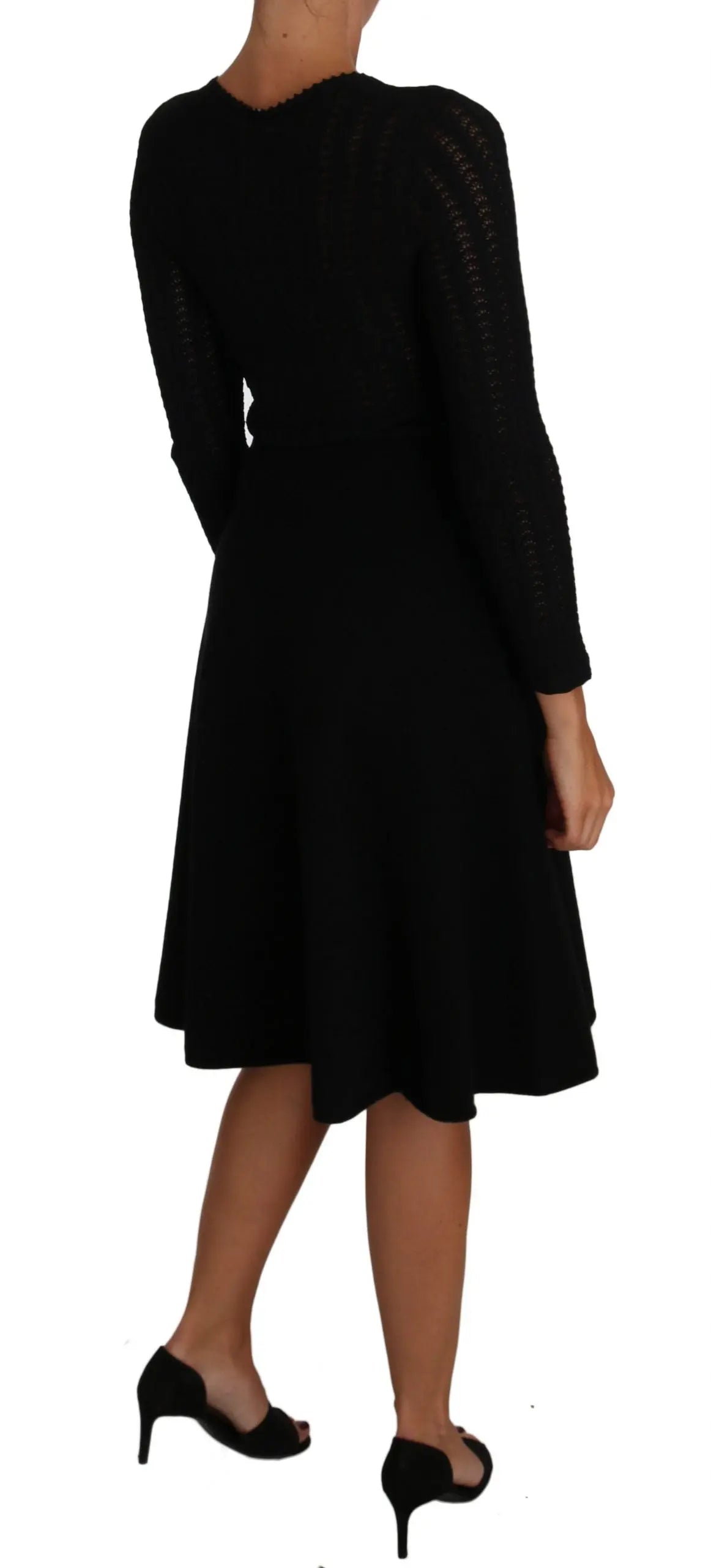 Dolce & Gabbana Elegant Black Knitted Sheath Dress Dolce & Gabbana