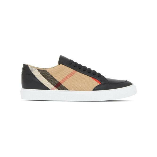 Burberry Black Leather New Salmond Sneakers Burberry