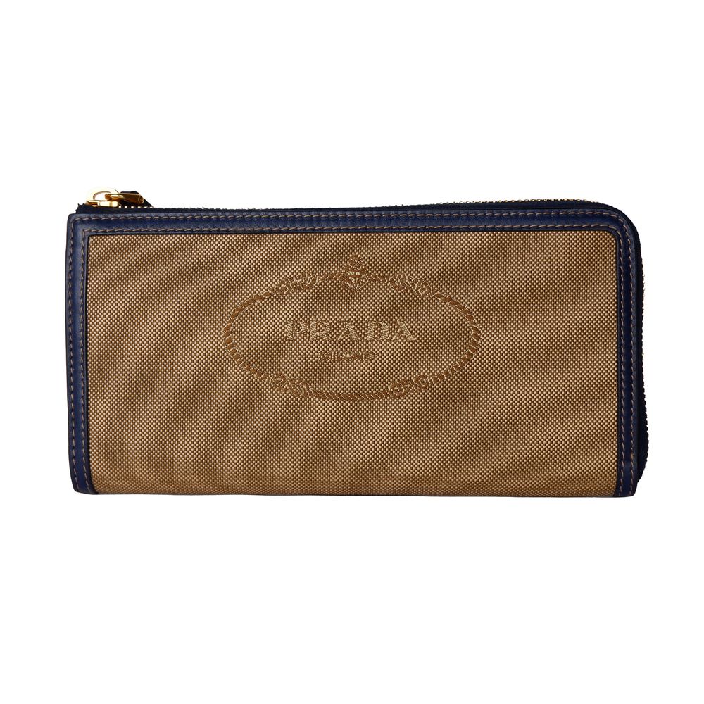 Prada Brown Canvas Women Wallet Prada