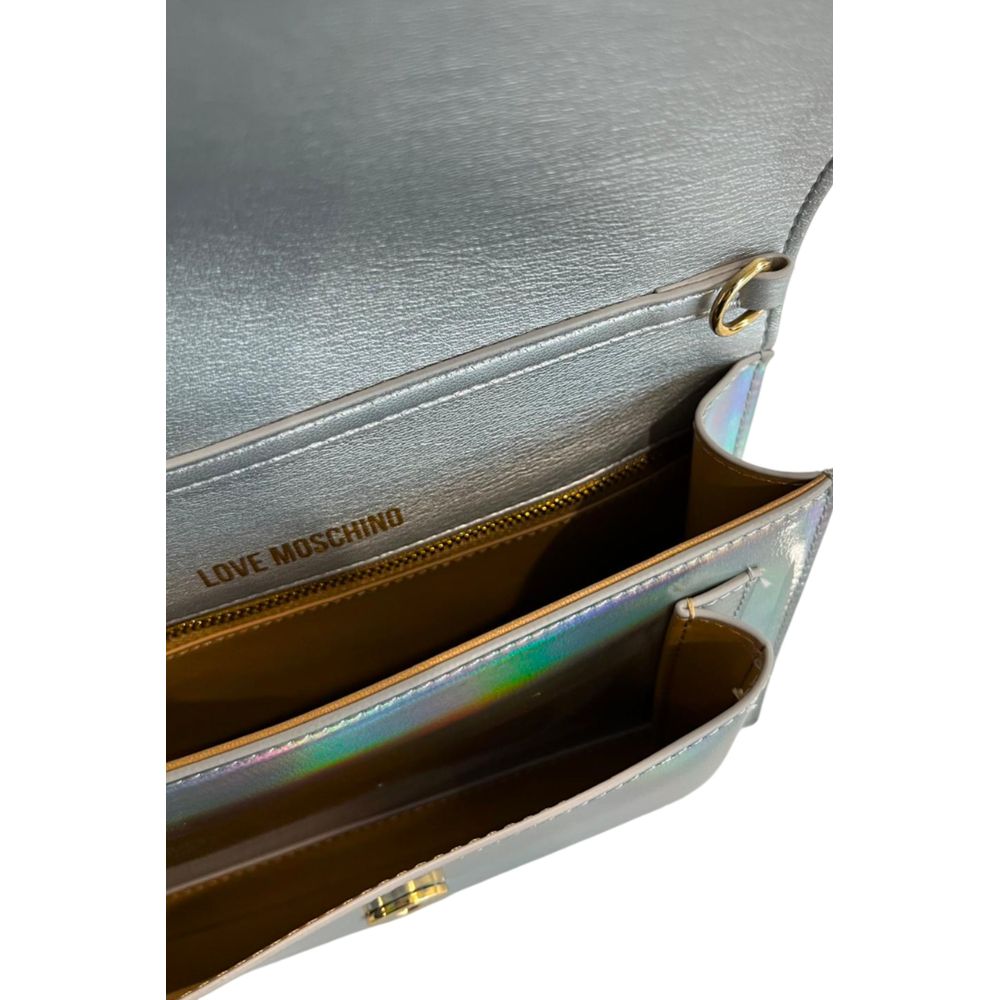 Love Moschino Silver Polyethylene Women Crossbody Bag Love Moschino