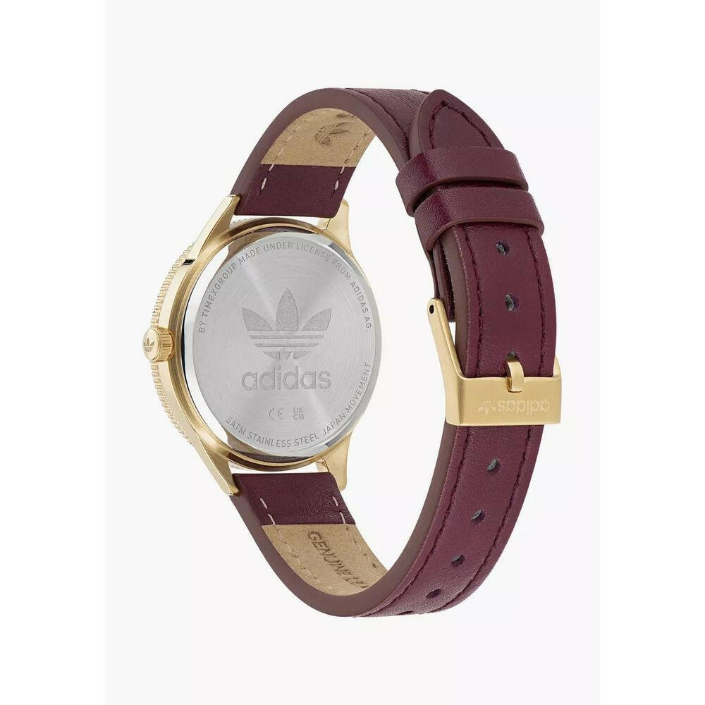 Adidas Red Leather Watch Adidas