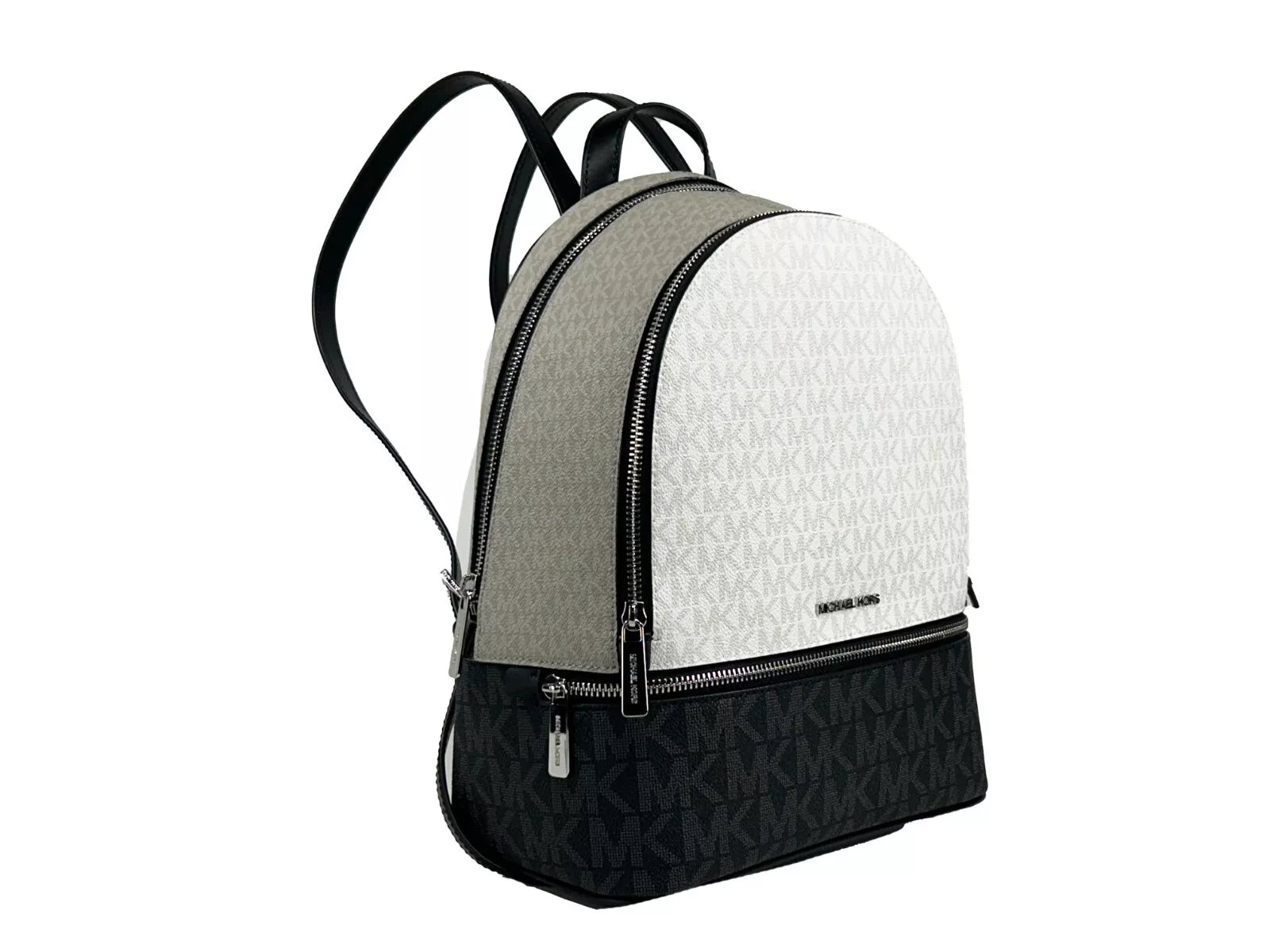 Michael Kors Rhea Medium PVC Backpack Bookbag Optic White Multi Michael Kors