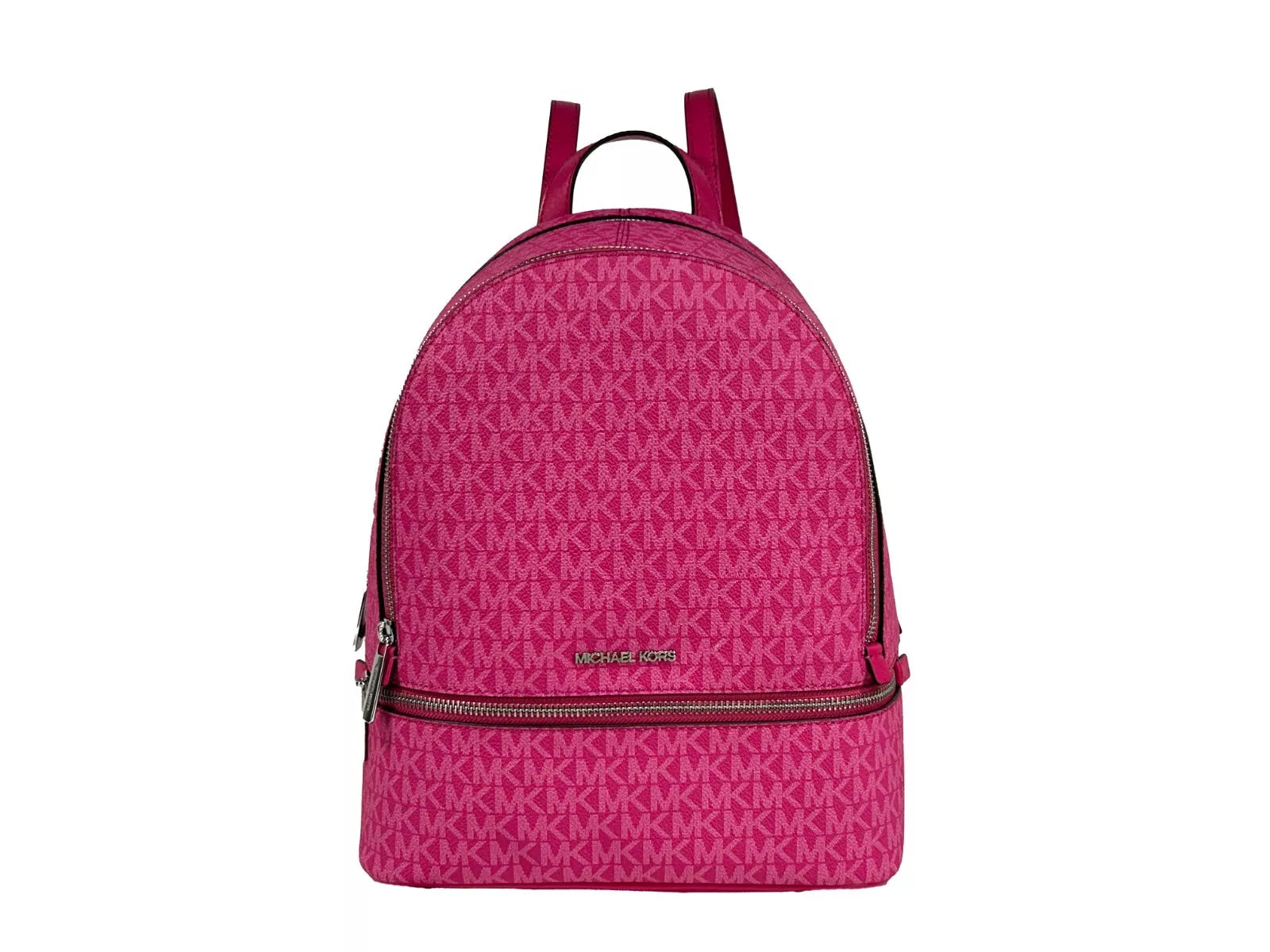Michael Kors Rhea Medium PVC Backpack Bookbag Dragon Fruit Michael Kors