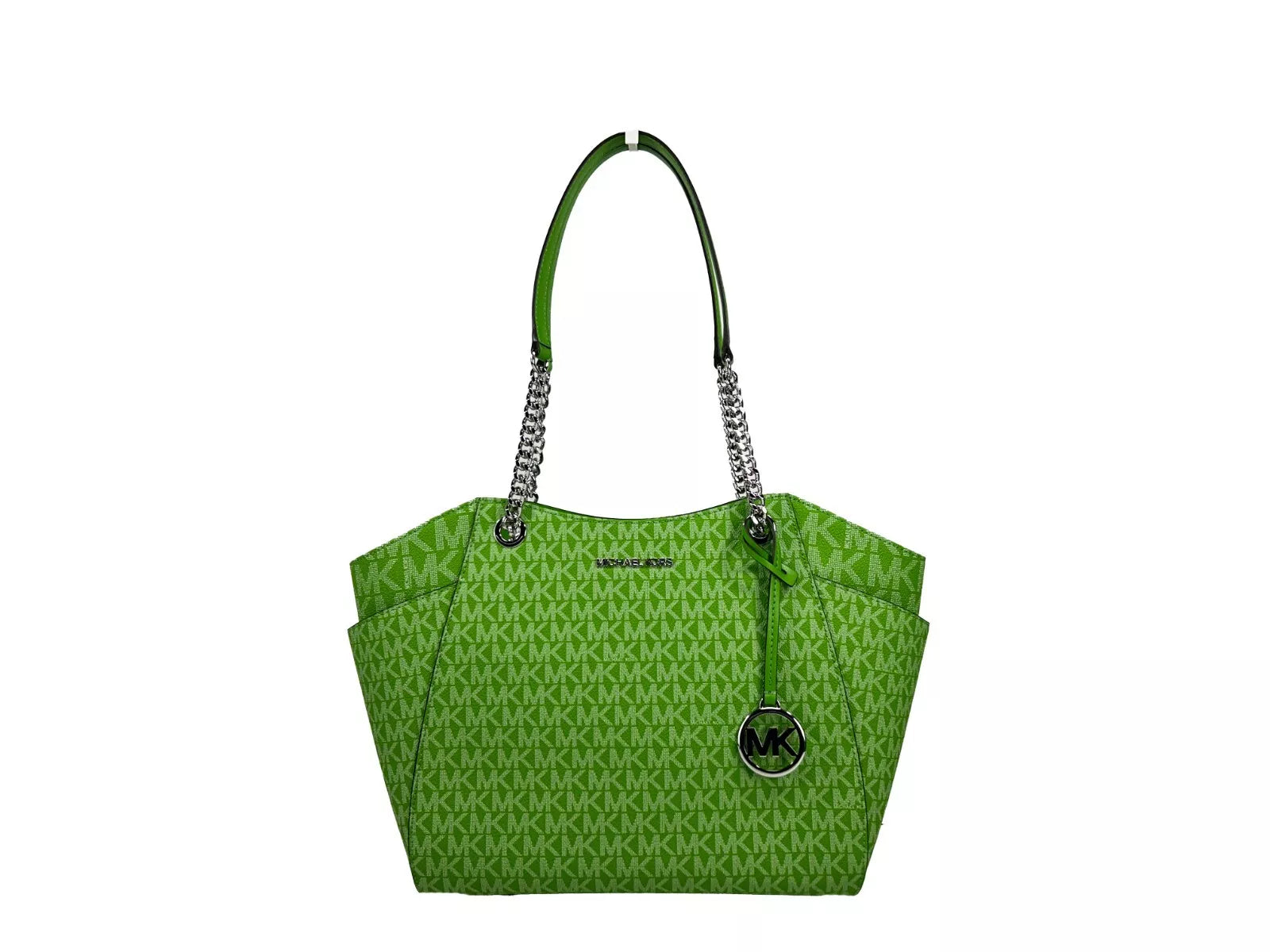 Michael Kors Jet Set Large Chain Shoulder Tote Bag Jungle Green Michael Kors