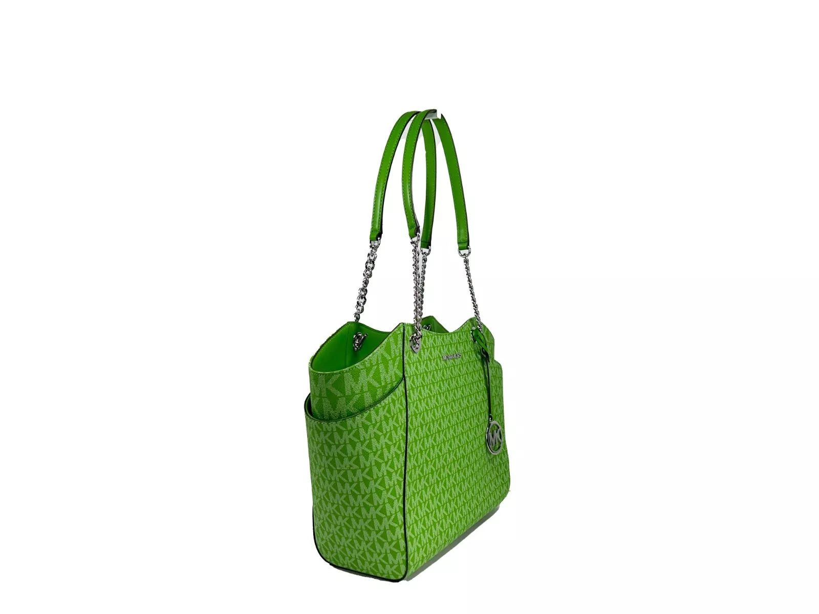 Michael Kors Jet Set Large Chain Shoulder Tote Bag Jungle Green Michael Kors