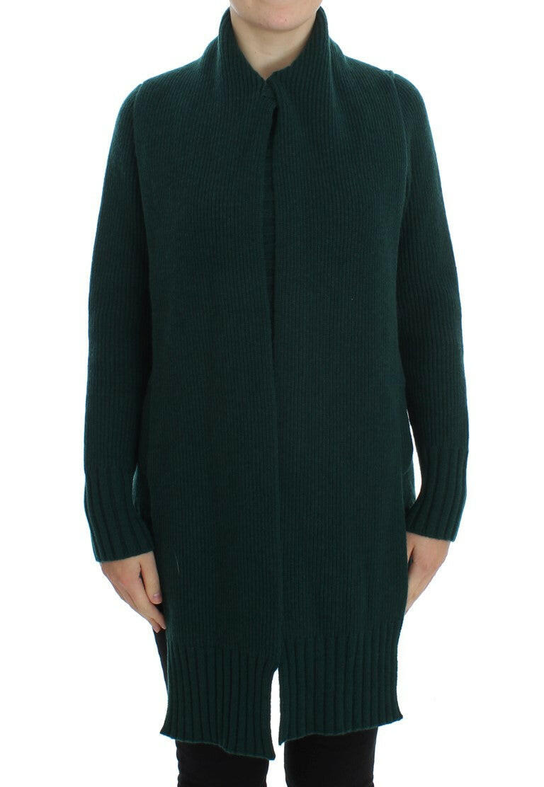 Dolce & Gabbana Green Knitted Cashmere Cardigan.