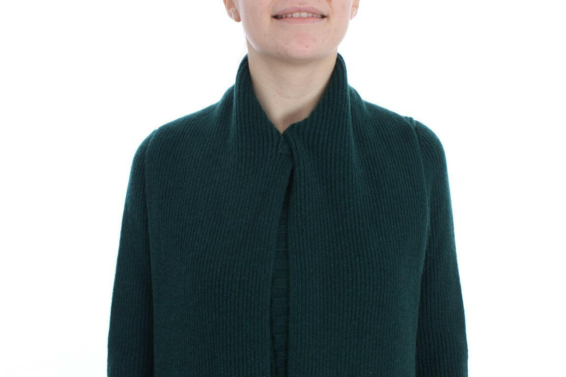 Dolce & Gabbana Green Knitted Cashmere Cardigan.