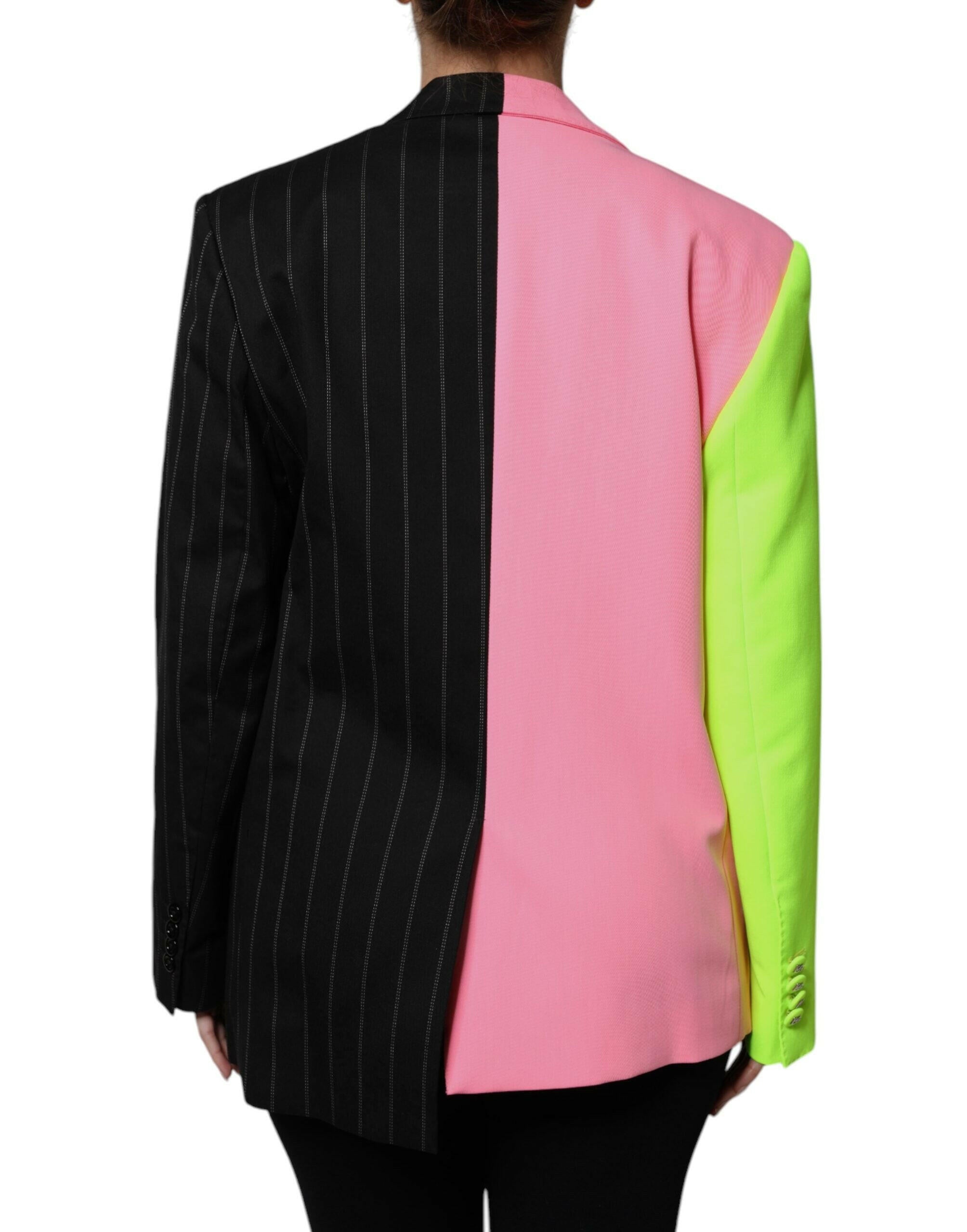 Dolce & Gabbana Multicolor Patchwork Embellished Coat Jacket Dolce & Gabbana