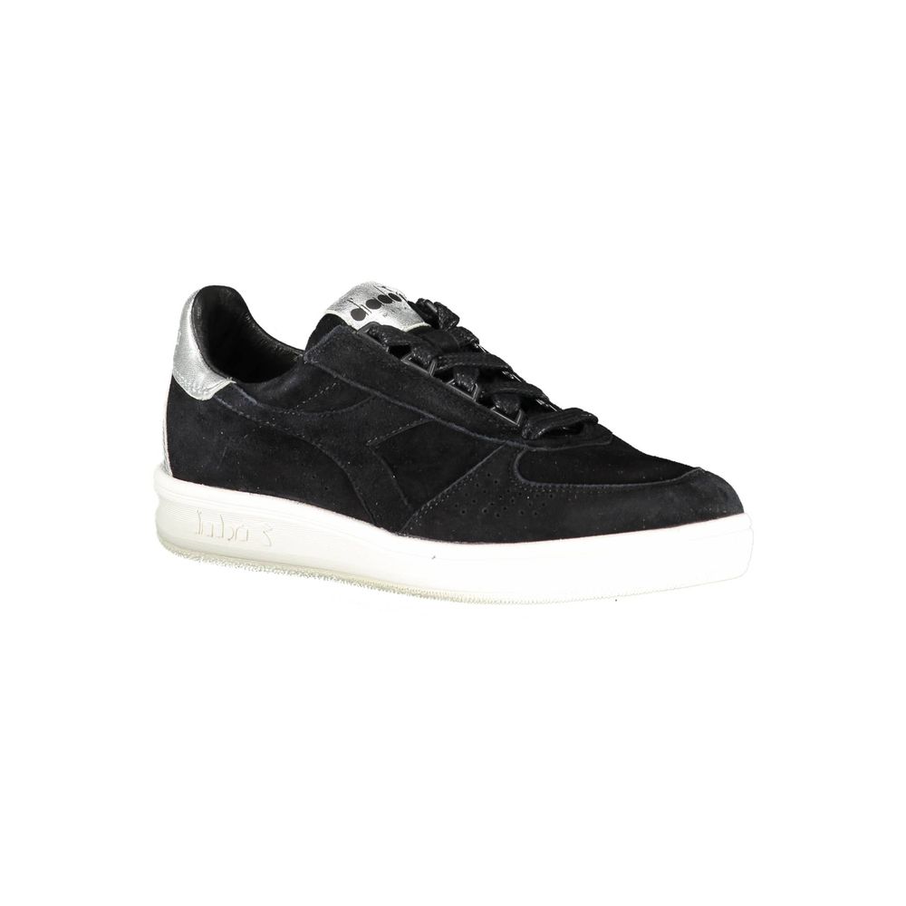 Diadora Black Leather Women Sneaker Diadora