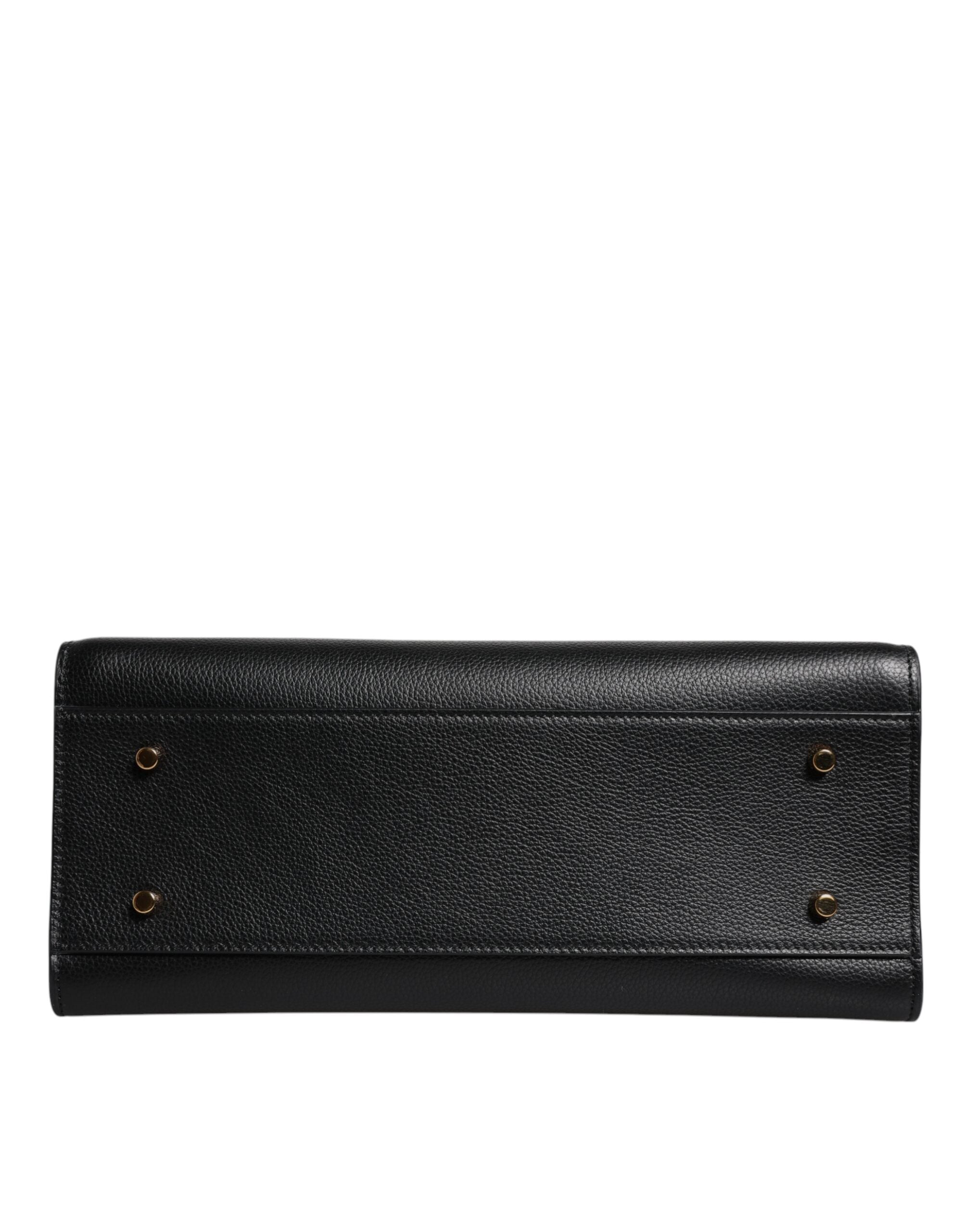 Versace Black Large Leather Top Handle Shoulder Crossbody Bag Versace