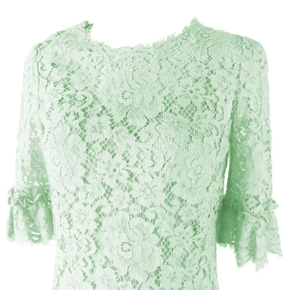 Dolce & Gabbana Green Cotton Dress Dolce & Gabbana