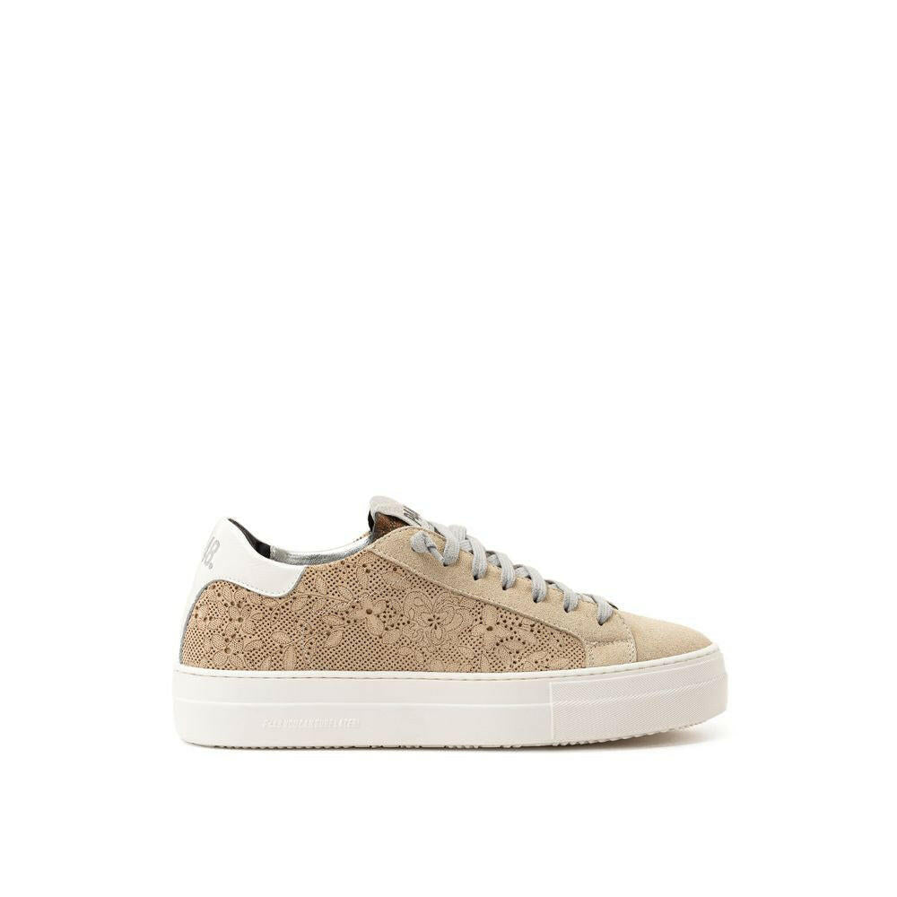 P448 Beige Leather Sneaker.