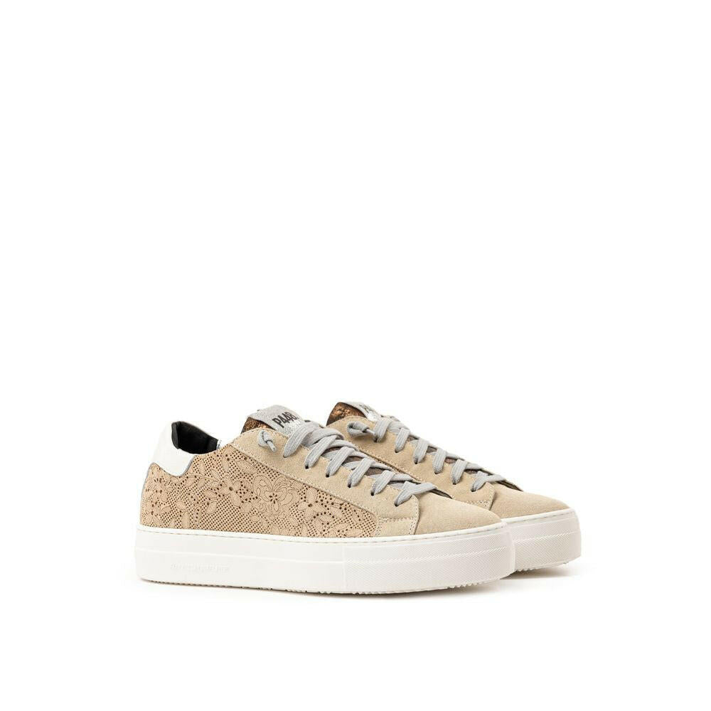 P448 Beige Leather Sneaker.