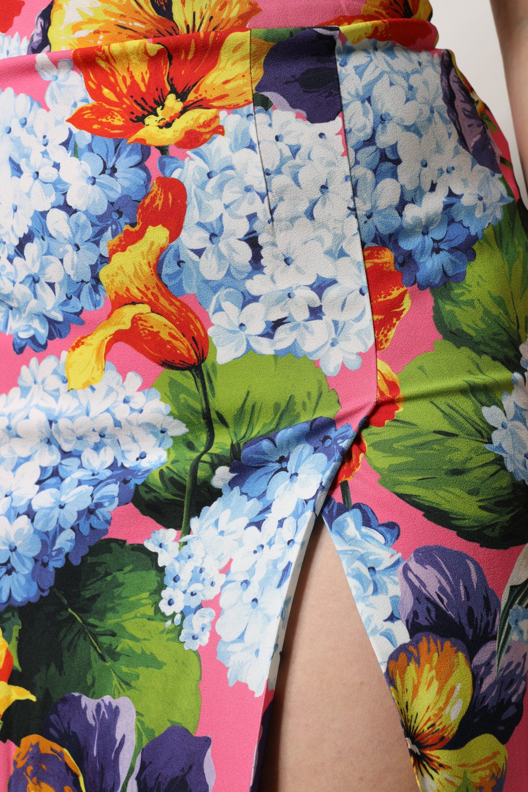Dolce & Gabbana Multicolor Floral High Waist Midi Skirt Dolce & Gabbana