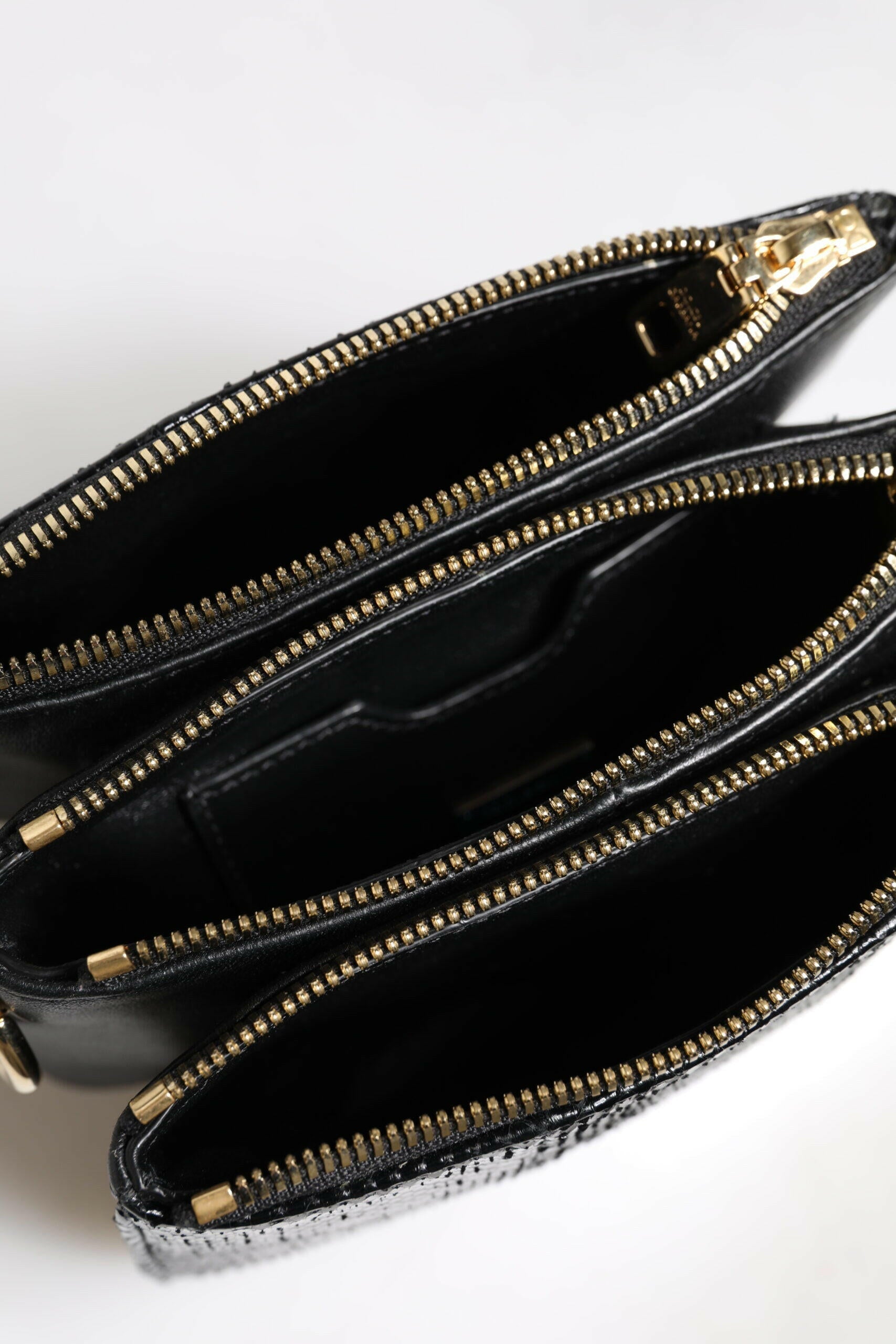 Dolce & Gabbana Black Exotic Leather Shoulder Sling Clutch Bag Dolce & Gabbana
