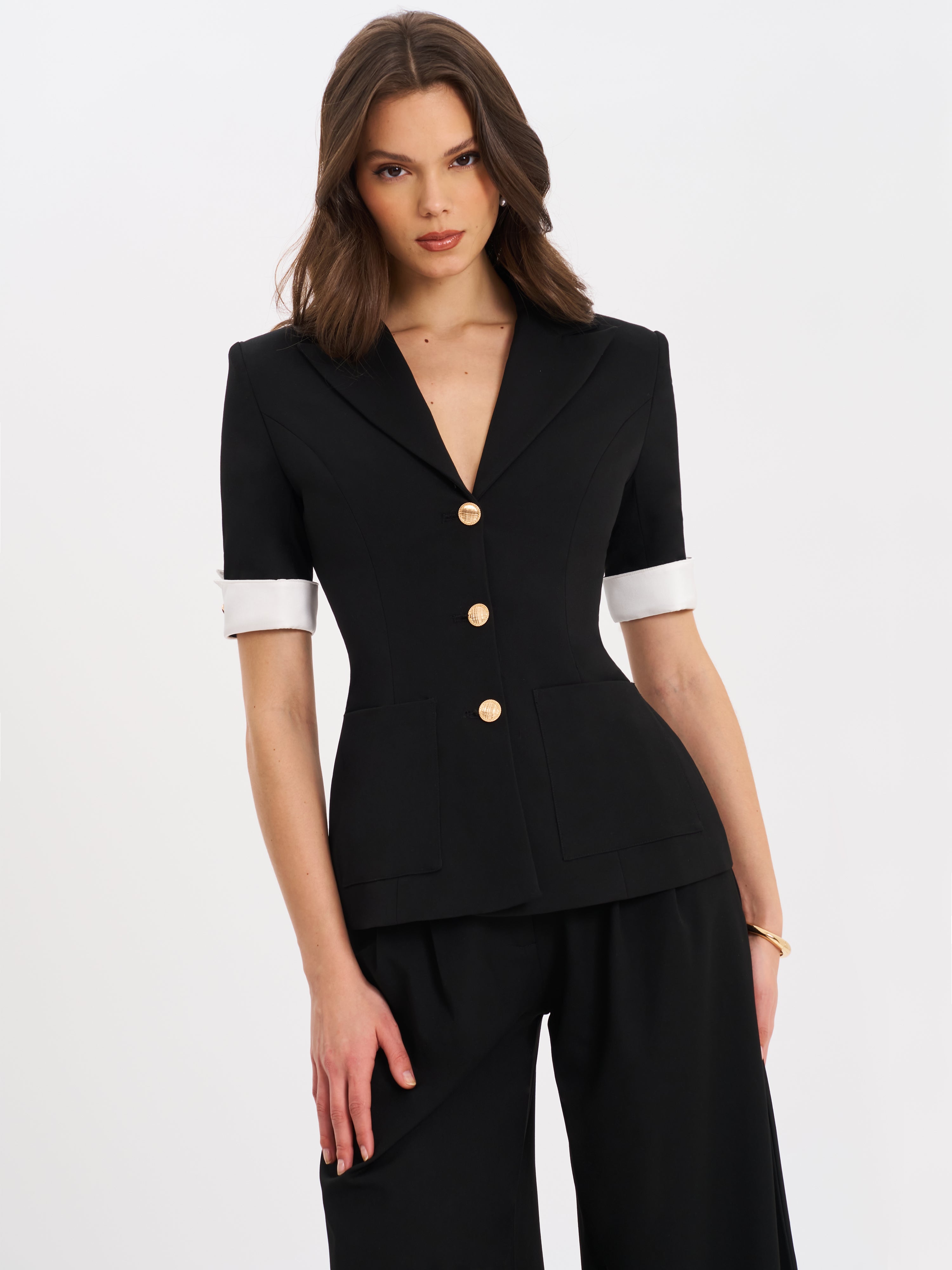 Aleena Short Sleeve Business Casual Blazer