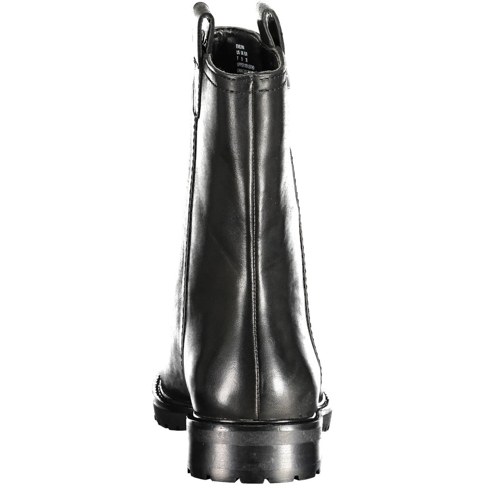Bota de mujer de cuero negro Ralph Lauren
