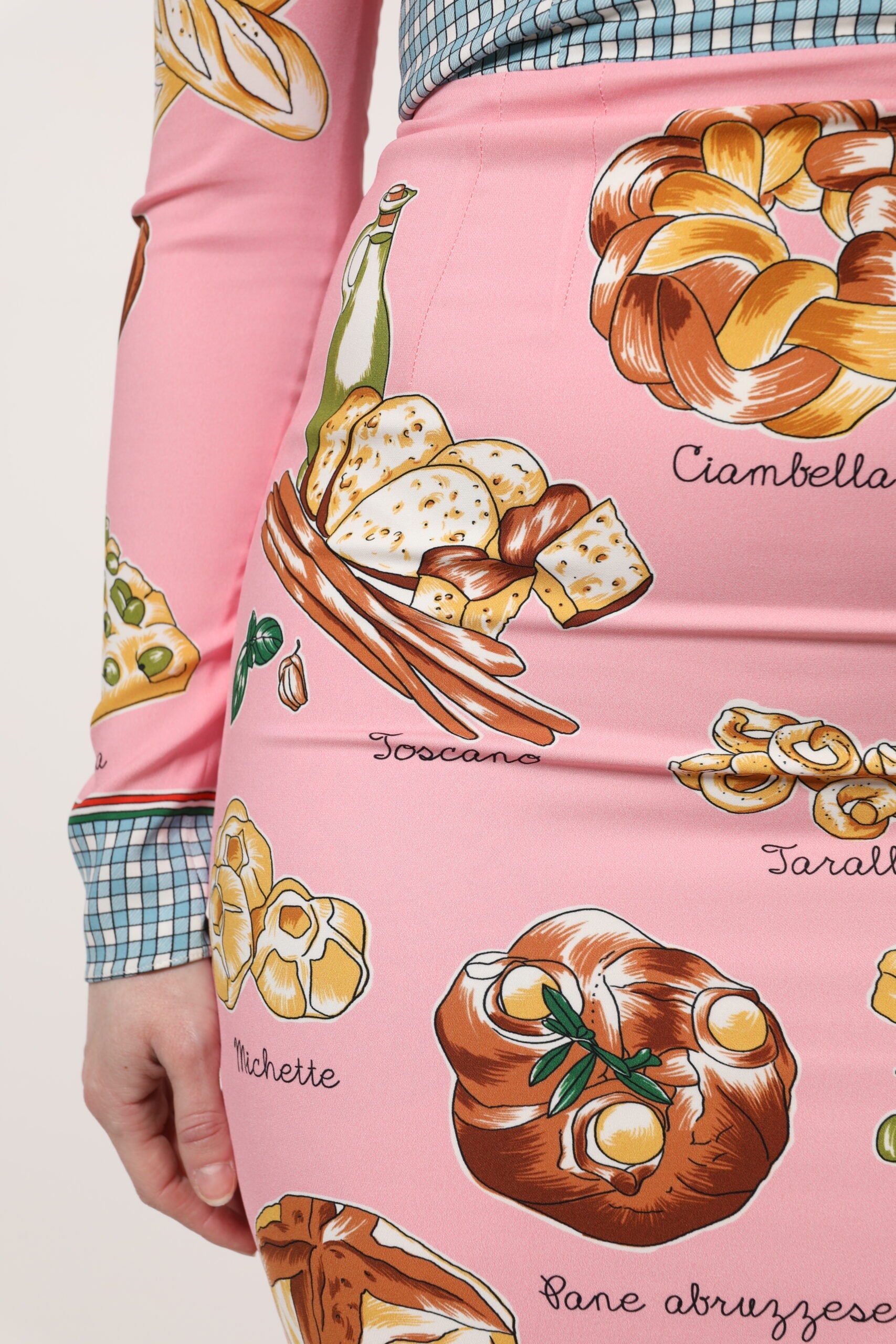 Dolce & Gabbana Pink Pastry Print Bodycon Sheath Midi Dress Dolce & Gabbana