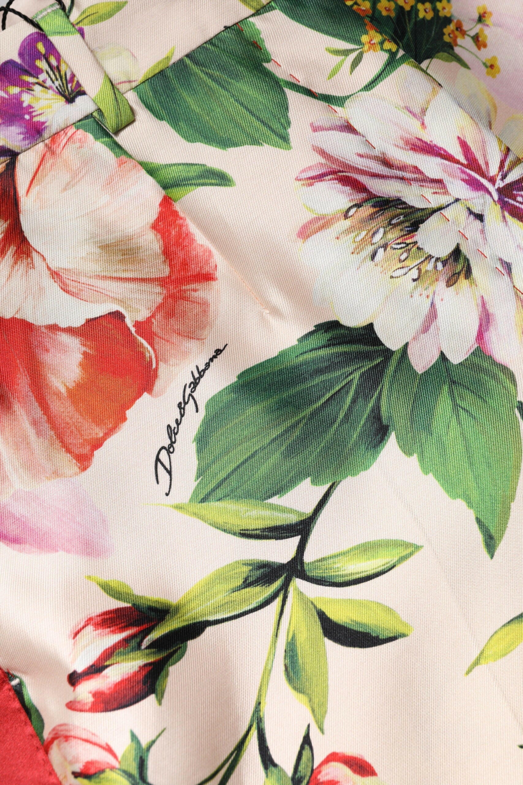 Dolce & Gabbana Multicolor Floral High Waist Straight Pants Dolce & Gabbana