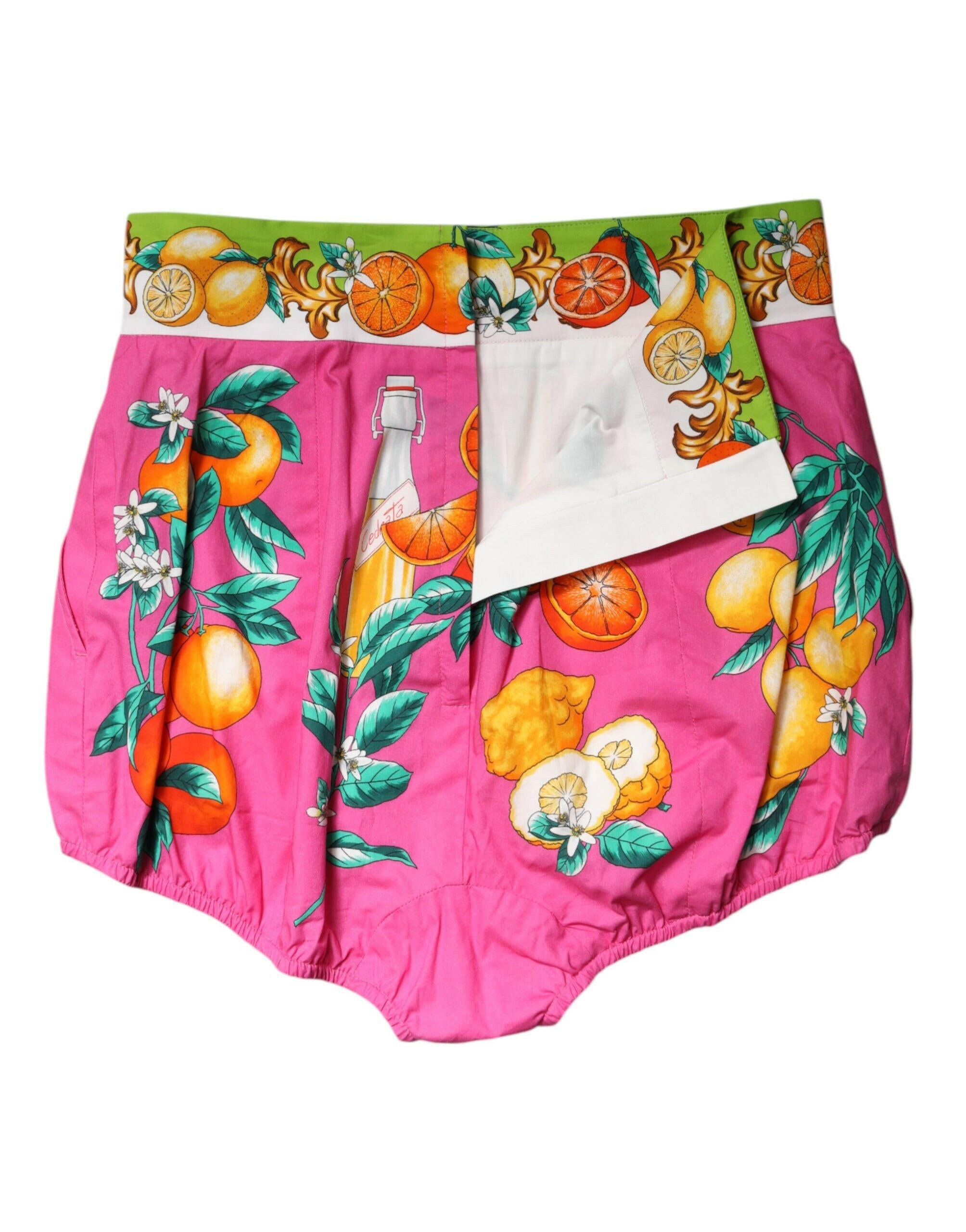Dolce & Gabbana Pink Printed High Waist Hot Pants Shorts Dolce & Gabbana