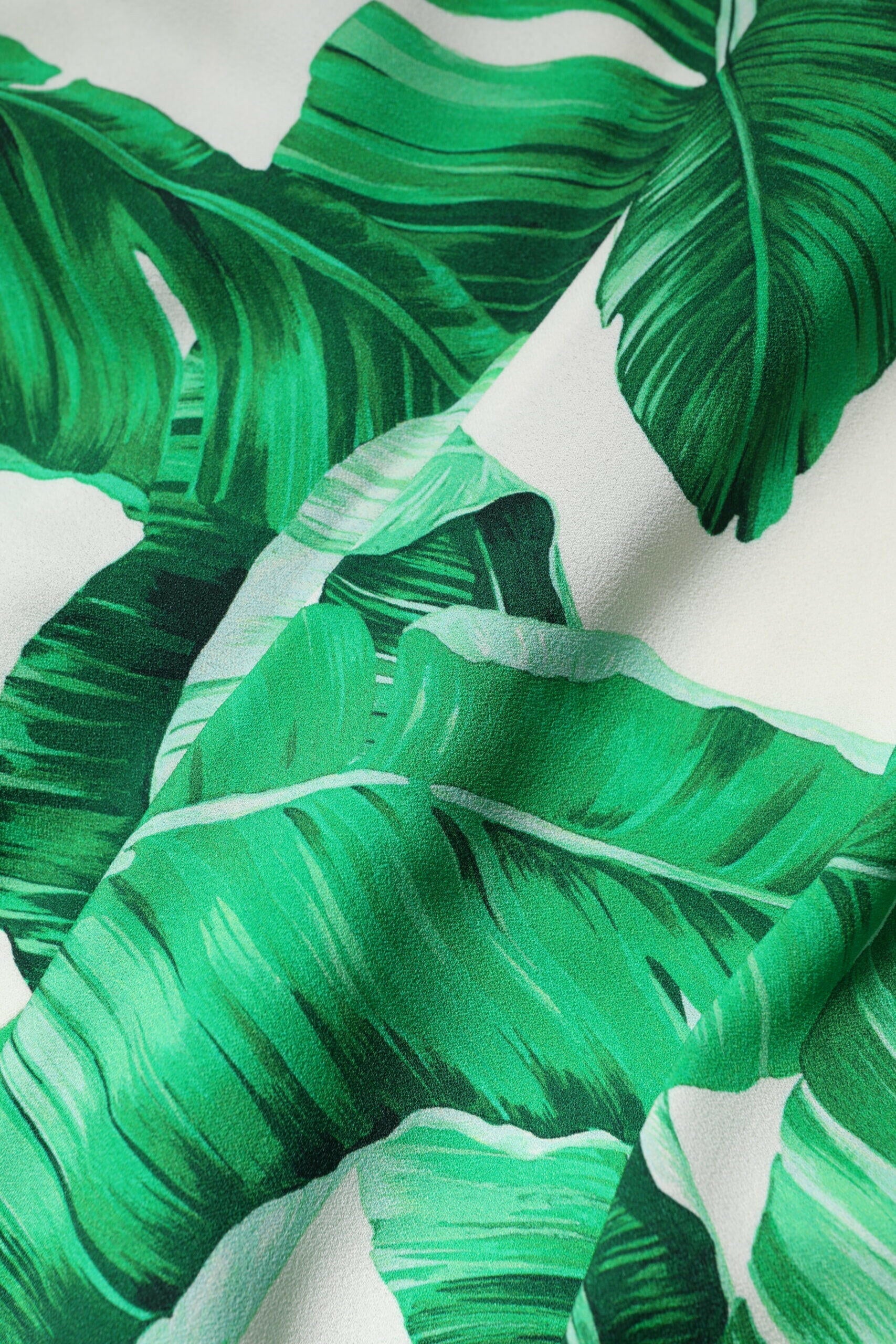 Dolce & Gabbana White Green Leaf High Waist Pants Dolce & Gabbana