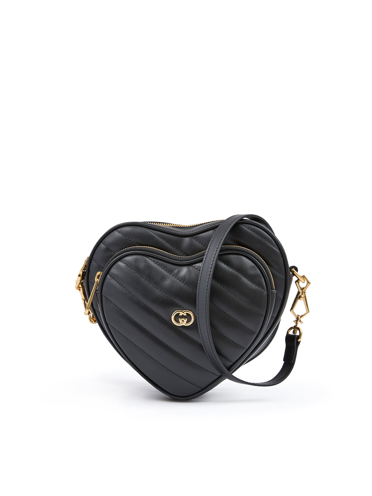 Gucci Black Leather Mini Heart Crossbody Bag Gucci