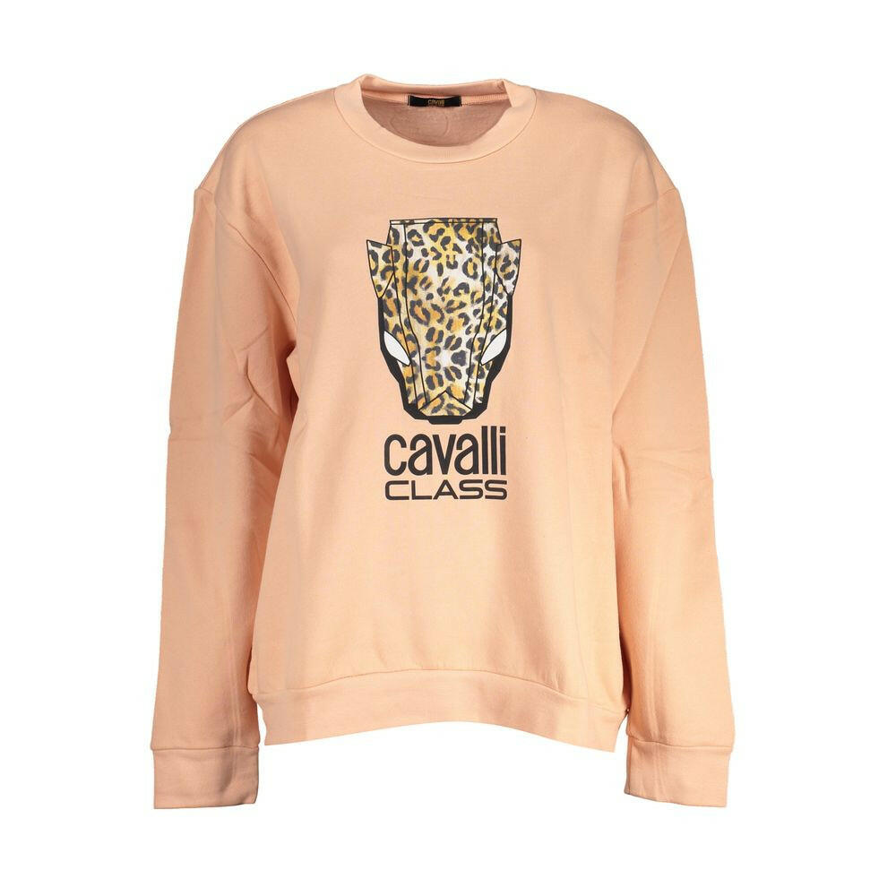 Cavalli Class Pink Cotton Women Sweater Cavalli Class