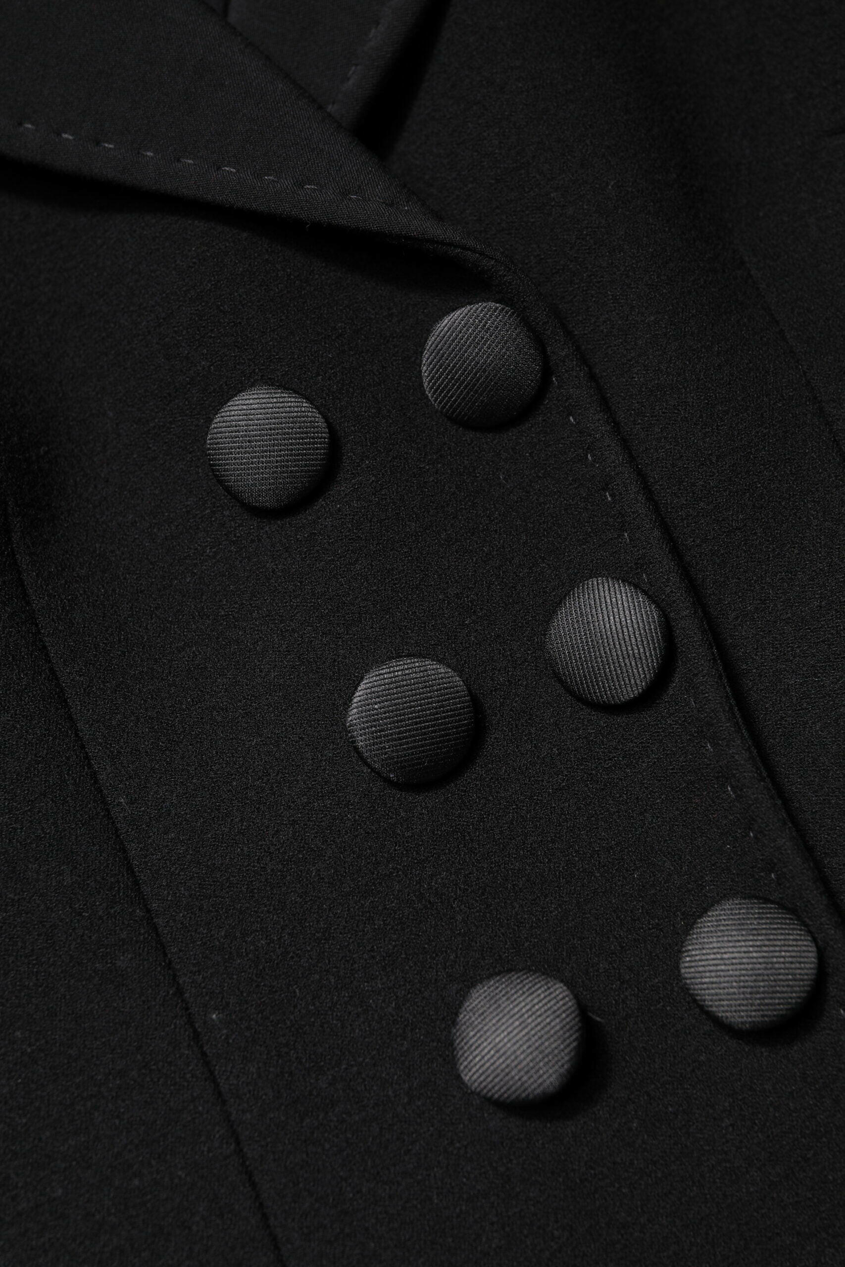 Dolce & Gabbana Black Wool Double Breasted Coat Jacket Dolce & Gabbana