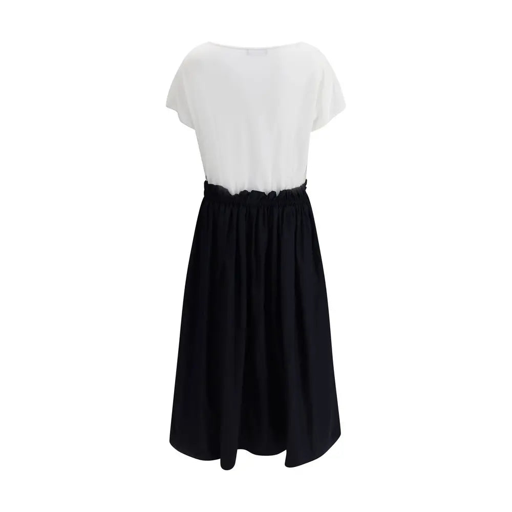 Fabiana Filippi Long Dress with appliqué skirt Fabiana Filippi
