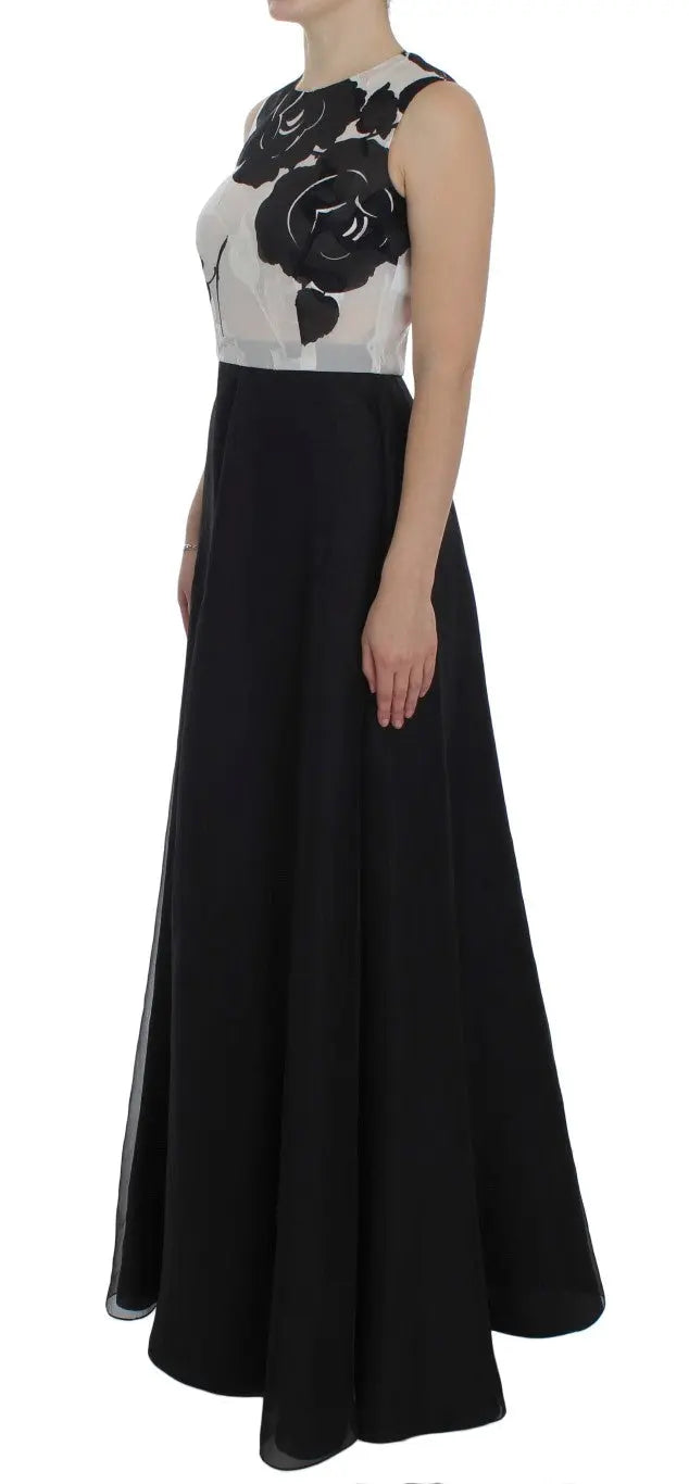 Dolce & Gabbana Elegant Floral Silk Full Length Dress Dolce & Gabbana