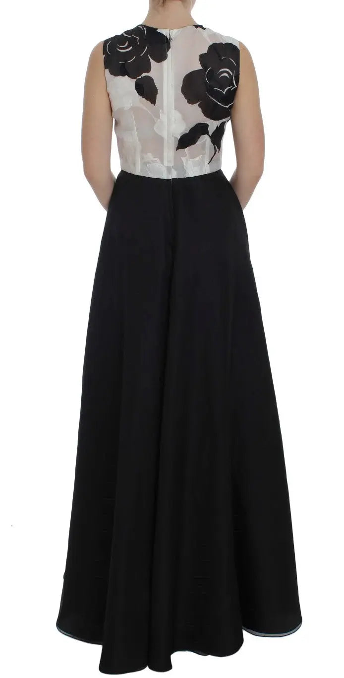 Dolce & Gabbana Elegant Floral Silk Full Length Dress Dolce & Gabbana