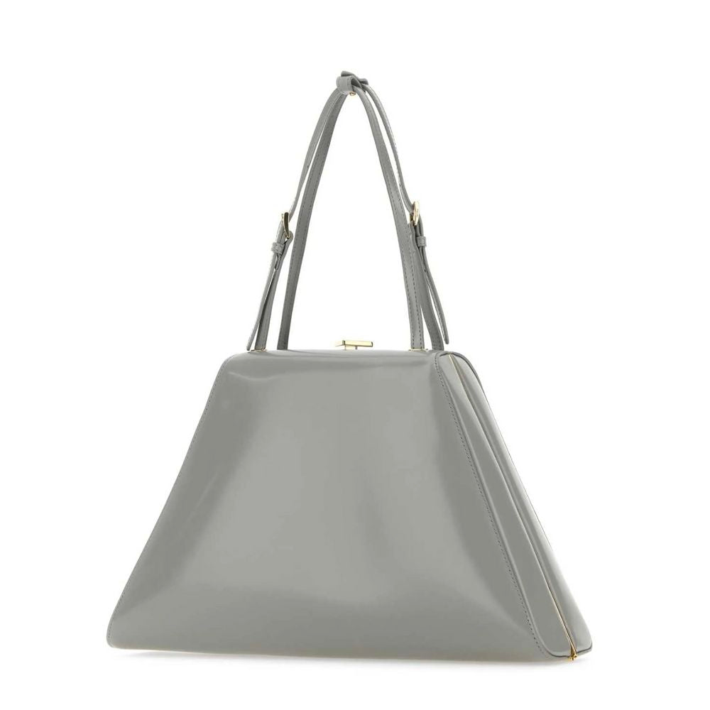 Prada Gray Leather Handbag Prada