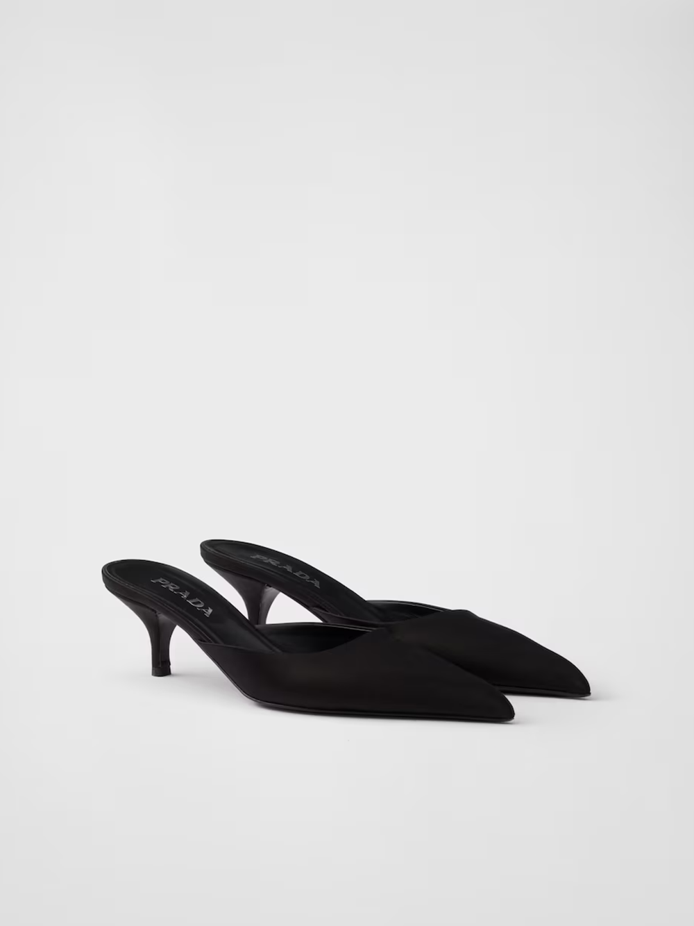 Prada Black Satin Sabot Prada