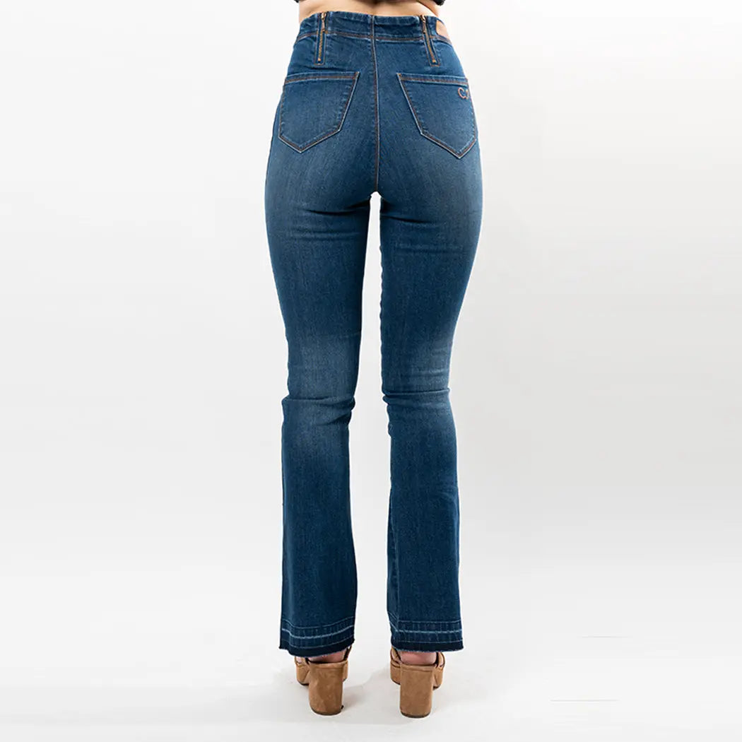 Undone Hem Bootcut Fashion Style