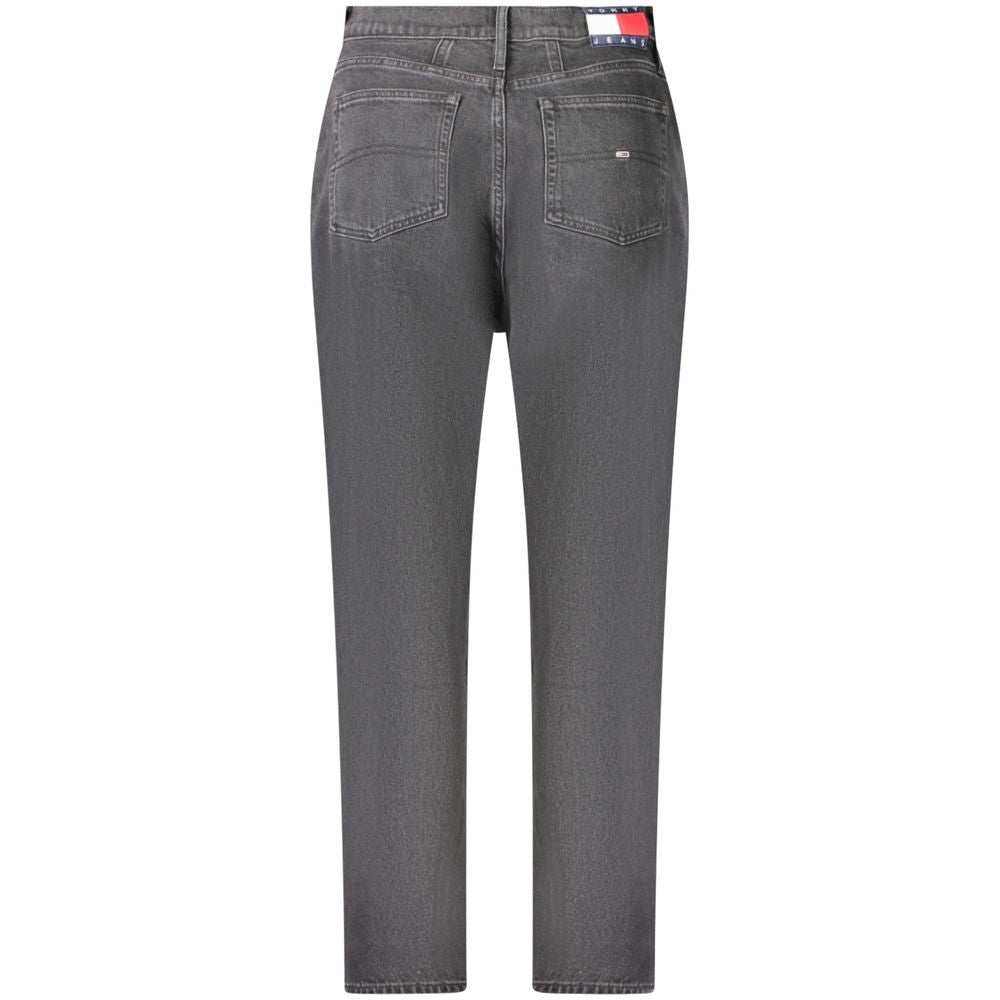 Calça jeans feminina Tommy Hilfiger preta de algodão