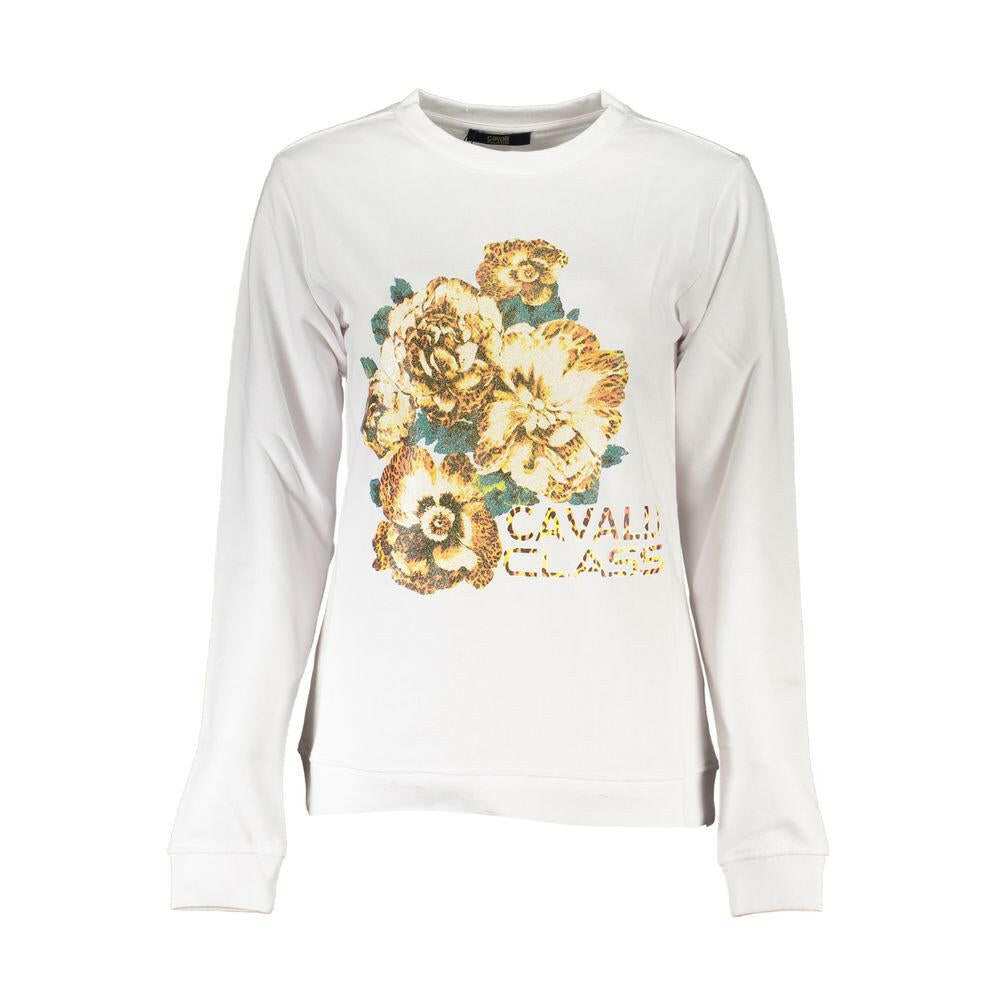 Cavalli Class White Cotton Women Sweater Cavalli Class