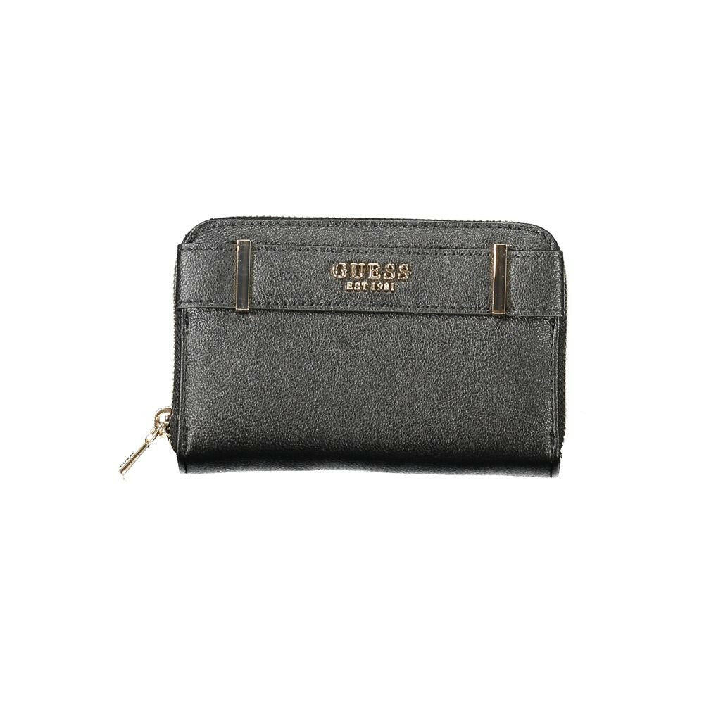 Guess Jeans Black Polyethylene Women Wallet Guess Jeans