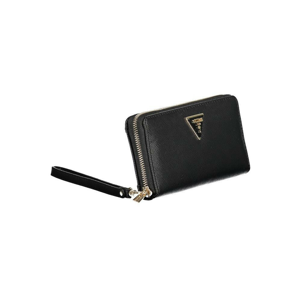 Guess Jeans Black Polyethylene Women Wallet Guess Jeans