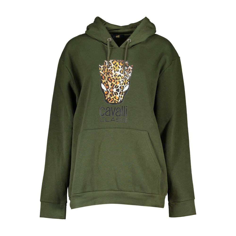 Cavalli Class Green Cotton Women Sweater Cavalli Class