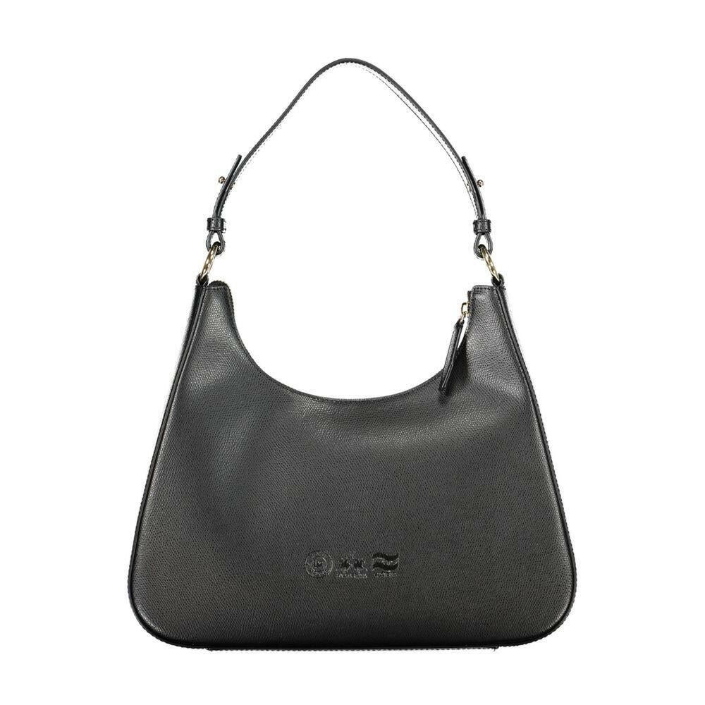 La Martina Black Leather Women Handbag La Martina