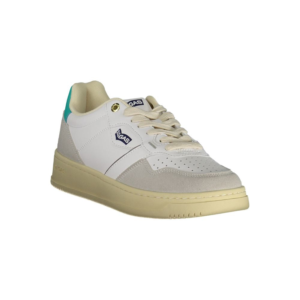Gas White Artificial Leather Women Sneaker Gas