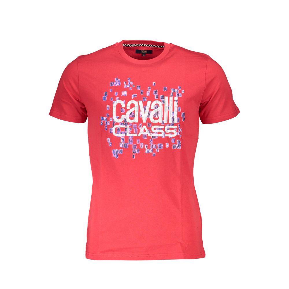 Cavalli Class Rosso Cotton Men's T-Shirt