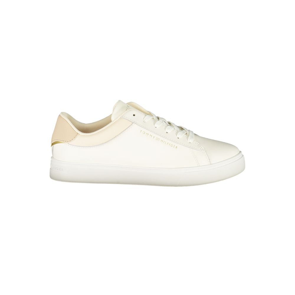 Zapatillas deportivas Tommy Hilfiger de piel beige para mujer