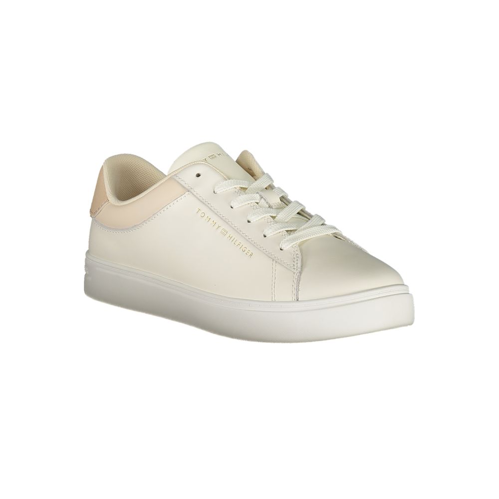 Zapatillas deportivas Tommy Hilfiger de piel beige para mujer