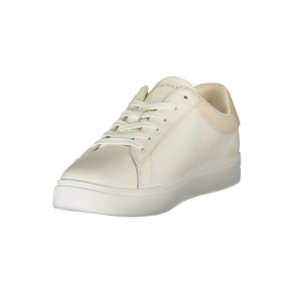 Zapatillas deportivas Tommy Hilfiger de piel beige para mujer
