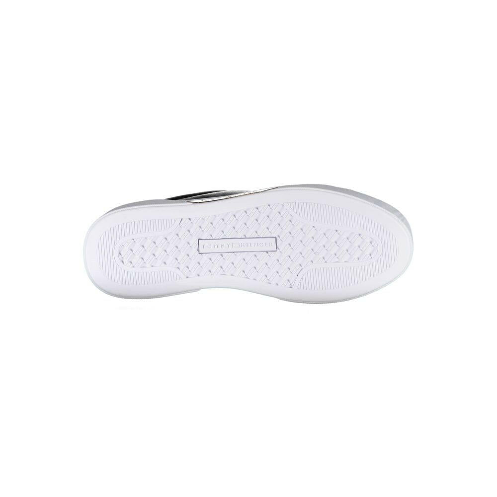 Tommy Hilfiger Black Leather Women Sneaker Tommy Hilfiger