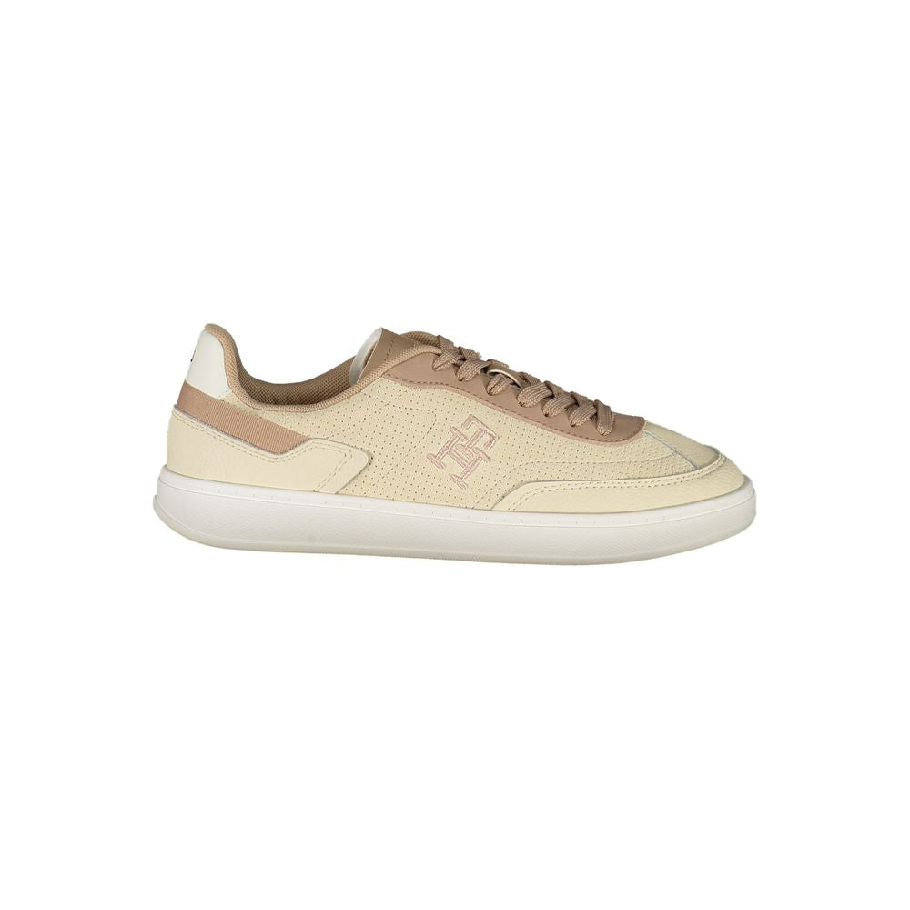 Zapatillas deportivas Tommy Hilfiger de piel beige para mujer